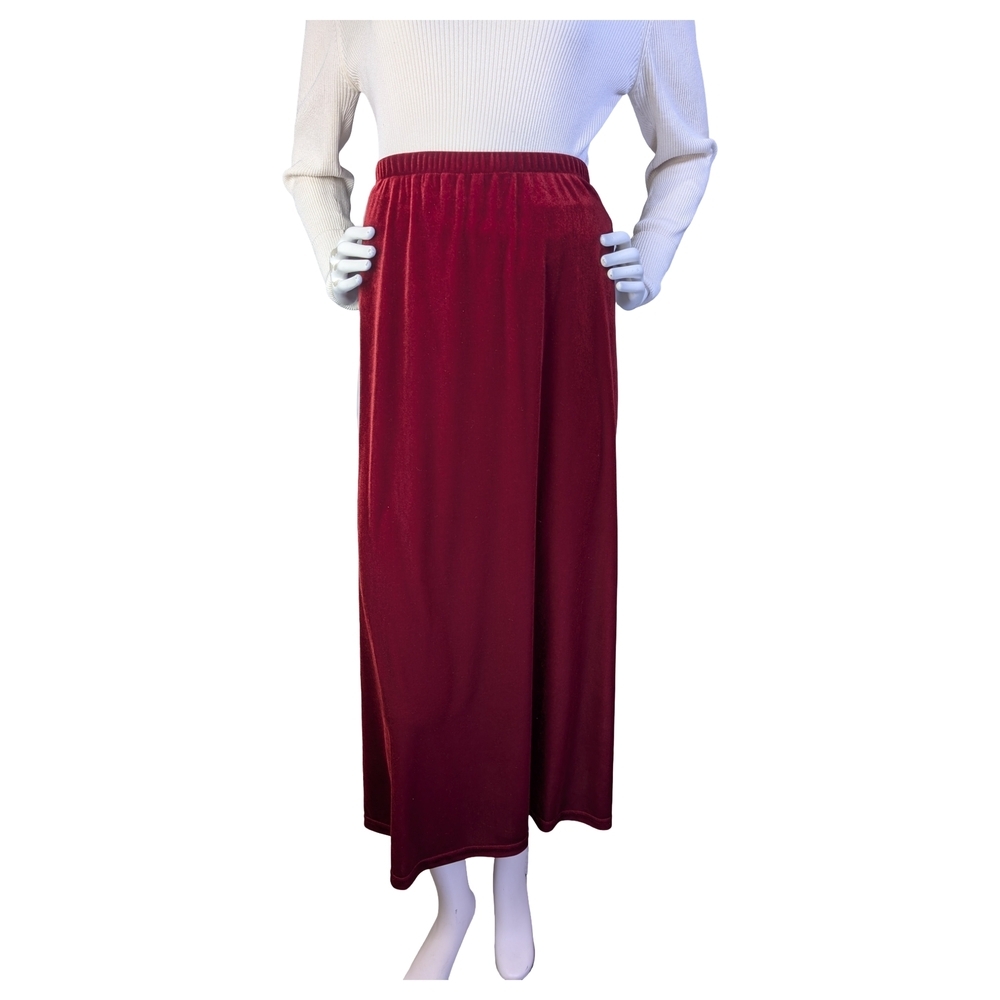 Coldwater Creek NWOT Red Velvet Maxi Skirt  Whimsigoth | Size 10, Medium